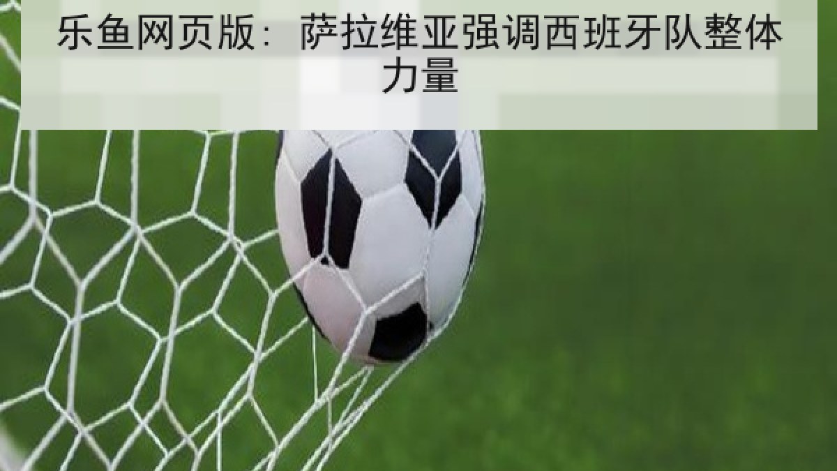 乐鱼网页版: 萨拉维亚强调西班牙队整体力量 乐鱼网页版: 萨拉维亚强调西班牙队整体力量